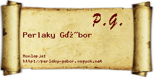 Perlaky Gábor névjegykártya